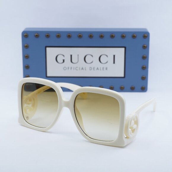 Gucci GG1326S 002 Square Sunglasses – Ivory main image 11